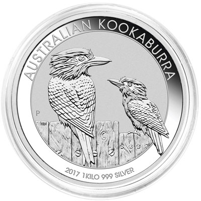 Côté face de la pièce en argent "Kookaburra" de 1Kg - Australie