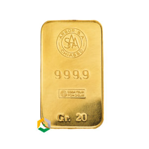 Lingotin d'or 20 grammes CHANGE-OR-ARGENT Cannes