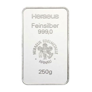 Lingotins d'argent de 250g