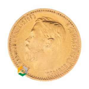 pièce or 5 rouble recto